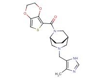 (1S*,5R*)-6-(2,3-dihydrothieno[3,4-b][1,4]dioxin-5-ylcarbonyl)-3-[(4-methyl-1H-imidazol-5-yl)methyl]-3,6-diazabicyclo[3.2.2]nonane