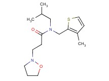 N-isobutyl-3-isoxazolidin-2-yl-N-[(3-methyl-2-thienyl)methyl]propanamide