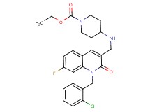 ethyl 4-({[1-(2-chlorobenzyl)-7-fluoro-2-oxo-1,2-dihydro-3-quinolinyl]methyl}amino)-1-piperidinecarboxylate