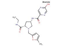 N-{(3S,5S)-5-[(ethylamino)carbonyl]-1-[(5-methyl-2-furyl)methyl]pyrrolidin-3-yl}-5-hydroxypyrazine-2-carboxamide