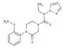 1-(2-methoxyphenyl)-4-[2-(1H-pyrazol-1-yl)butanoyl]-2-piperazinone