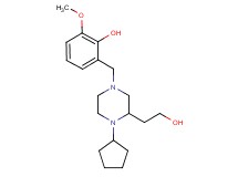 2-{[4-cyclopentyl-3-(2-hydroxyethyl)-1-piperazinyl]methyl}-6-methoxyphenol