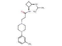 N-[(1S*,2R*)-2-(isopropylamino)cyclobutyl]-3-[4-(3-methylphenyl)-1-piperazinyl]propanamide