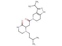 3-[2-(3-isopropyl-1,4,6,7-tetrahydro-5H-pyrazolo[4,3-c]pyridin-5-yl)-2-oxoethyl]-4-(3-methylbutyl)-2-piperazinone