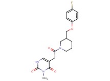 5-(2-{3-[(4-fluorophenoxy)methyl]-1-piperidinyl}-2-oxoethyl)-3-methyl-2,4(1H,3H)-pyrimidinedione