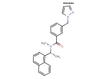 N-methyl-N-[(1R)-1-(1-naphthyl)ethyl]-3-(1H-pyrazol-1-ylmethyl)benzamide