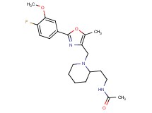 N-[2-(1-{[2-(4-fluoro-3-methoxyphenyl)-5-methyl-1,3-oxazol-4-yl]methyl}-2-piperidinyl)ethyl]acetamide