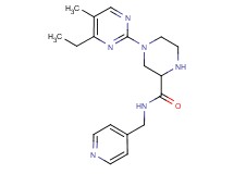 4-(4-ethyl-5-methyl-2-pyrimidinyl)-N-(4-pyridinylmethyl)-2-piperazinecarboxamide