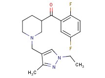 (2,5-difluorophenyl){1-[(1-ethyl-3-methyl-1H-pyrazol-4-yl)methyl]-3-piperidinyl}methanone