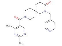 9-[(2,4-dimethylpyrimidin-5-yl)carbonyl]-2-(pyridin-4-ylmethyl)-2,9-diazaspiro[5.5]undecan-3-one