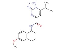 7-isopropyl-N-(6-methoxy-1,2,3,4-tetrahydro-1-naphthalenyl)[1,2,4]triazolo[1,5-a]pyrimidine-5-carboxamide