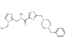 2-[(4-benzyl-1-piperazinyl)methyl]-N-[(1-ethyl-1H-imidazol-2-yl)methyl]-N-methyl-1,3-oxazole-4-carboxamide