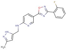 5-[3-(2-fluorophenyl)-1,2,4-oxadiazol-5-yl]-N-[(3-methyl-1H-pyrazol-5-yl)methyl]-2-pyridinamine