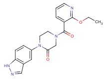 4-[(2-ethoxy-3-pyridinyl)carbonyl]-1-(1H-indazol-5-yl)-2-piperazinone