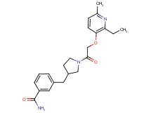 3-[(1-{[(2-ethyl-6-methylpyridin-3-yl)oxy]acetyl}pyrrolidin-3-yl)methyl]benzamide
