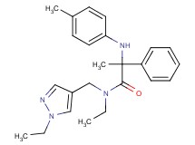 N-ethyl-N-[(1-ethyl-1H-pyrazol-4-yl)methyl]-2-[(4-methylphenyl)amino]-2-phenylpropanamide