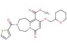 methyl 7-oxo-9-(tetrahydro-2H-pyran-2-ylmethoxy)-3-(2-thienylcarbonyl)-1,2,3,4,5,7-hexahydropyrido[1,2-d][1,4]diazepine-10-carboxylate