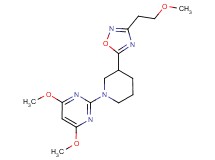 4,6-dimethoxy-2-{3-[3-(2-methoxyethyl)-1,2,4-oxadiazol-5-yl]-1-piperidinyl}pyrimidine