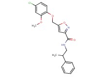 5-[(4-chloro-2-methoxyphenoxy)methyl]-N-(2-phenylpropyl)-3-isoxazolecarboxamide