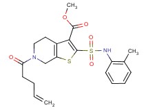 methyl 2-{[(2-methylphenyl)amino]sulfonyl}-6-(4-pentenoyl)-4,5,6,7-tetrahydrothieno[2,3-c]pyridine-3-carboxylate