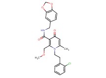 N-(1,3-benzodioxol-5-ylmethyl)-1-[2-(2-chlorophenyl)ethyl]-2-(methoxymethyl)-6-methyl-4-oxo-1,4-dihydro-3-pyridinecarboxamide