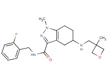 N-(2-fluorobenzyl)-1-methyl-5-{[(3-methyl-3-oxetanyl)methyl]amino}-4,5,6,7-tetrahydro-1H-indazole-3-carboxamide