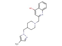 2-({4-[(4-methyl-1H-pyrazol-1-yl)methyl]piperidin-1-yl}methyl)quinolin-4-ol