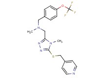 N-methyl-1-{4-methyl-5-[(4-pyridinylmethyl)thio]-4H-1,2,4-triazol-3-yl}-N-[4-(trifluoromethoxy)benzyl]methanamine