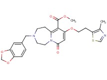 methyl 3-(1,3-benzodioxol-5-ylmethyl)-9-[2-(4-methyl-1,3-thiazol-5-yl)ethoxy]-7-oxo-1,2,3,4,5,7-hexahydropyrido[1,2-d][1,4]diazepine-10-carboxylate