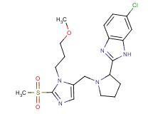6-chloro-2-(1-{[1-(3-methoxypropyl)-2-(methylsulfonyl)-1H-imidazol-5-yl]methyl}-2-pyrrolidinyl)-1H-benzimidazole