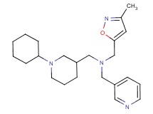 1-(1-cyclohexylpiperidin-3-yl)-N-[(3-methylisoxazol-5-yl)methyl]-N-(pyridin-3-ylmethyl)methanamine