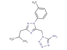 1-{[3-isobutyl-1-(3-methylphenyl)-1H-1,2,4-triazol-5-yl]methyl}-1H-tetrazol-5-amine
