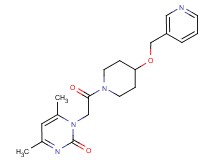 4,6-dimethyl-1-{2-oxo-2-[4-(3-pyridinylmethoxy)-1-piperidinyl]ethyl}-2(1H)-pyrimidinone