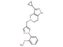 3-cyclopropyl-5-{[1-(2-methoxyphenyl)-1H-pyrazol-4-yl]methyl}-4,5,6,7-tetrahydro-1H-pyrazolo[4,3-c]pyridine