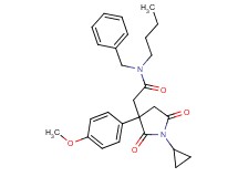 N-benzyl-N-butyl-2-[1-cyclopropyl-3-(4-methoxyphenyl)-2,5-dioxo-3-pyrrolidinyl]acetamide