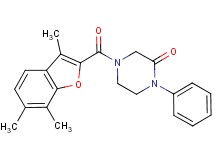 1-phenyl-4-[(3,6,7-trimethyl-1-benzofuran-2-yl)carbonyl]-2-piperazinone