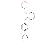 4-[(1-{[2-(1-pyrrolidinyl)-5-pyrimidinyl]methyl}-2-piperidinyl)methyl]morpholine