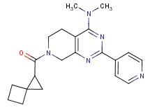 N,N-dimethyl-2-(4-pyridinyl)-7-(spiro[2.3]hex-1-ylcarbonyl)-5,6,7,8-tetrahydropyrido[3,4-d]pyrimidin-4-amine
