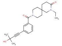 2-ethyl-9-[3-(3-hydroxy-3-methylbut-1-yn-1-yl)benzoyl]-2,9-diazaspiro[5.5]undecan-3-one