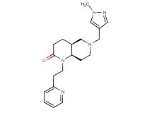 (4aS*,8aR*)-6-[(1-methyl-1H-pyrazol-4-yl)methyl]-1-(2-pyridin-2-ylethyl)octahydro-1,6-naphthyridin-2(1H)-one