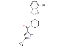 2-{1-[(3-cyclopropyl-1H-pyrazol-5-yl)carbonyl]-3-piperidinyl}-4-methyl-1H-benzimidazole