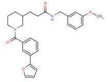 3-{1-[3-(2-furyl)benzoyl]-3-piperidinyl}-N-(3-methoxybenzyl)propanamide