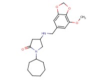1-cycloheptyl-4-{[(7-methoxy-1,3-benzodioxol-5-yl)methyl]amino}-2-pyrrolidinone