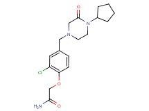 2-{2-chloro-4-[(4-cyclopentyl-3-oxopiperazin-1-yl)methyl]phenoxy}acetamide