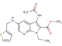methyl 3-(acetylamino)-1-ethyl-5-[(2-thienylmethyl)amino]-1H-pyrrolo[2,3-b]pyridine-2-carboxylate