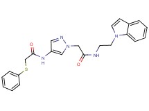 N-[1-(2-{[2-(1H-indol-1-yl)ethyl]amino}-2-oxoethyl)-1H-pyrazol-4-yl]-2-(phenylthio)acetamide