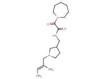 2-azepan-1-yl-N-({1-[(2E)-2-methylbut-2-en-1-yl]pyrrolidin-3-yl}methyl)-2-oxoacetamide