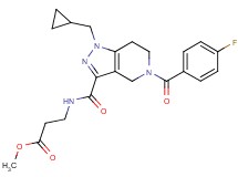 methyl N-{[1-(cyclopropylmethyl)-5-(4-fluorobenzoyl)-4,5,6,7-tetrahydro-1H-pyrazolo[4,3-c]pyridin-3-yl]carbonyl}-beta-alaninate