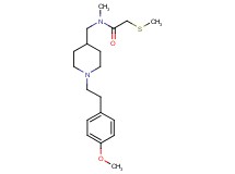 N-({1-[2-(4-methoxyphenyl)ethyl]-4-piperidinyl}methyl)-N-methyl-2-(methylthio)acetamide