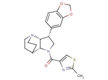(3R*,3aR*,7aR*)-3-(1,3-benzodioxol-5-yl)-1-[(2-methyl-1,3-thiazol-4-yl)carbonyl]octahydro-4,7-ethanopyrrolo[3,2-b]pyridine